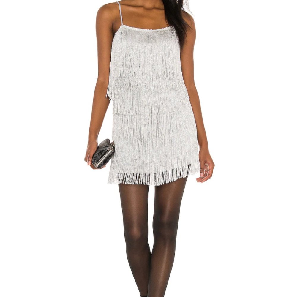 NBD Mini Dress in Silver